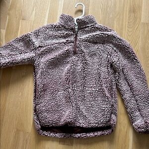 Altars state Quarter-Zip Sherpa Jacket - Mauve Pink